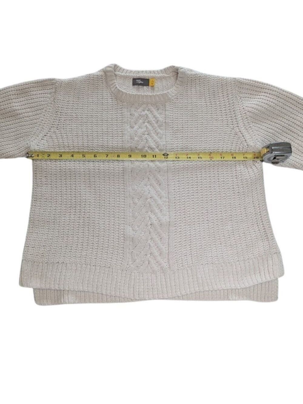 Rumi & Ryder Oversized Cable Knit Sweater Cream Youth L(12–14) / Fits Women S - Picture 6 of 10